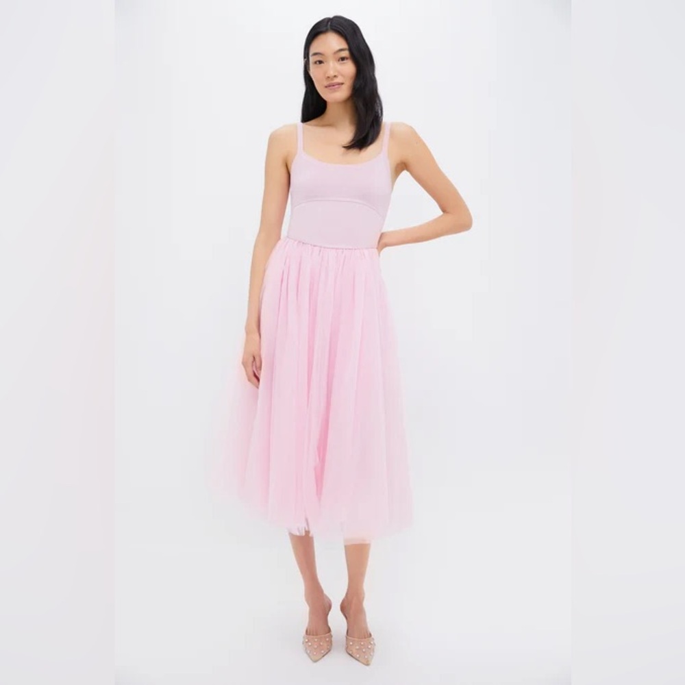 Moon River Pink Midi Dress